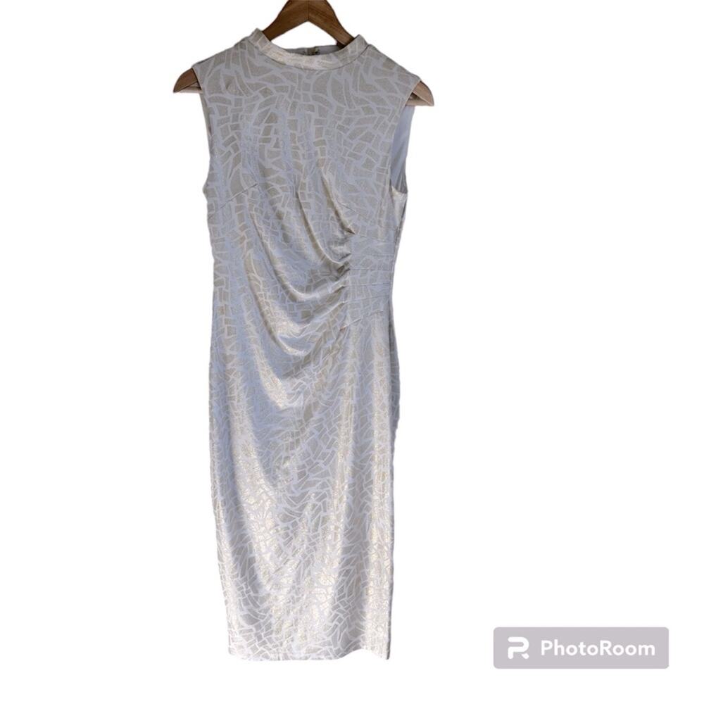 Anne Klein women’s dress‎ size 4 cream gold pencil